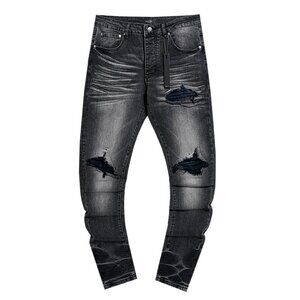 AMIRI Distressed Black Jeans